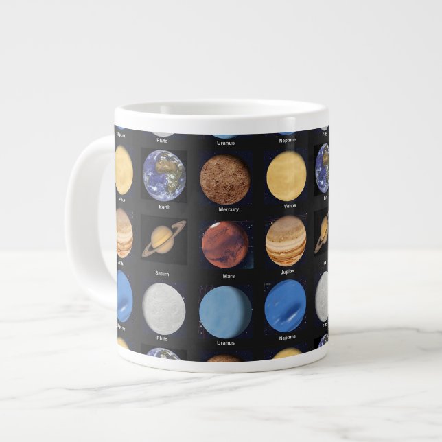 Grande Tasse Toutes les photos de la Science de planètes avec (Devant gauche)