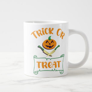 Grande Tasse Tracer ou traiter les os croisés citrouille Hallow