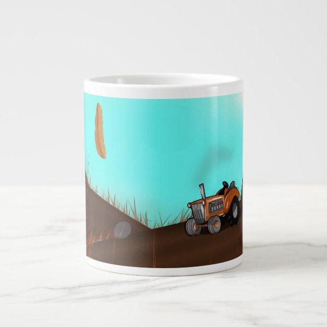 Grande Tasse Tracteur agricole vintage (Devant)