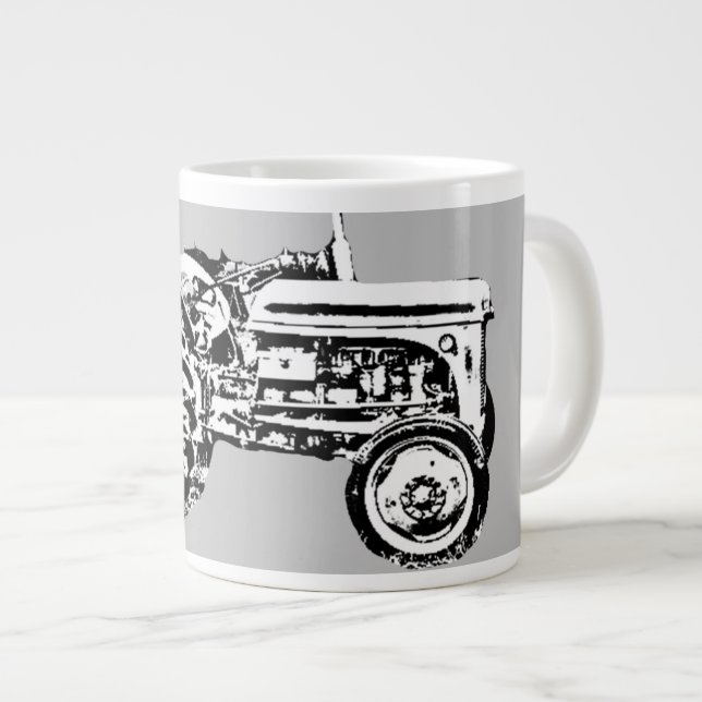 Grande Tasse tracteur vintage Gray massey fergison (Devant droit)