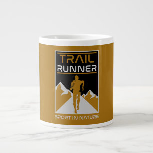 Grande Tasse Trail Runner Sport Dans La Nature
