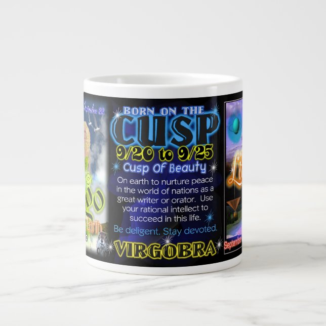 Grande Tasse Tranchant de zodiaque de Balance de Vierge par (Devant)