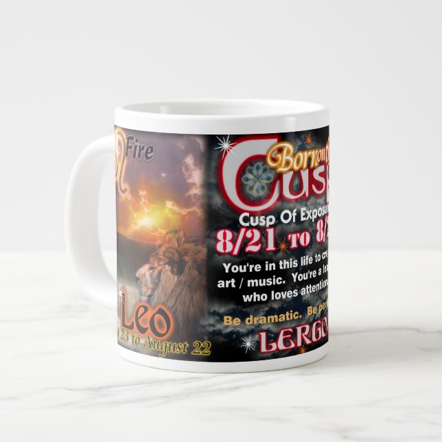 Grande Tasse Tranchant de zodiaque de Valxart de Vierge de Lion (Devant gauche)