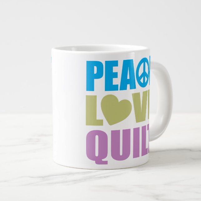 Grande Tasse Tranquille d'amour pour la paix (Devant droit)