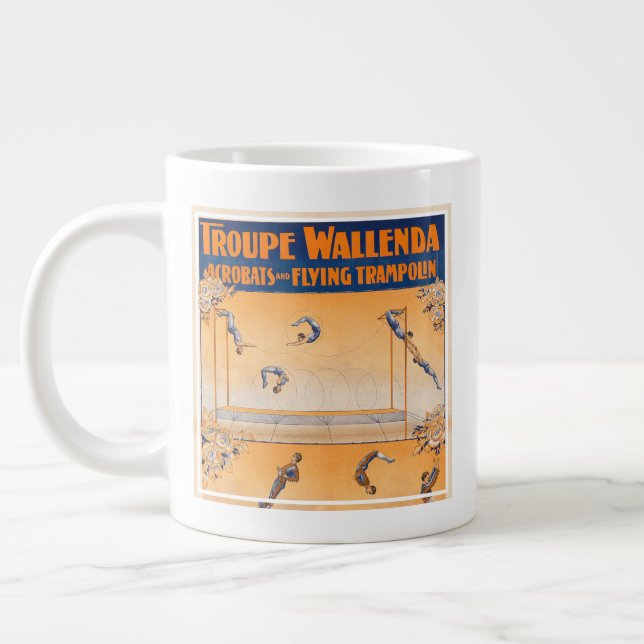 Grande Tasse Trapeze, acrobates Et Trampoline Volante (Gauche)