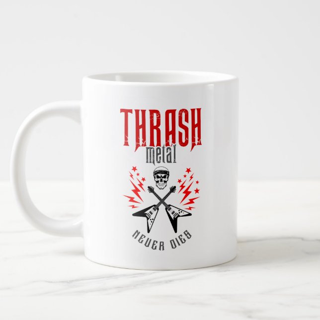 Grande Tasse Trash Metal ne meurt jamais (Gauche)