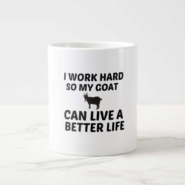 GRANDE TASSE TRAVAIL DE CHÈVRE MEILLEURE VIE (Devant)