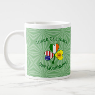Grande Tasse Trèfle écossais Lion Irlande drapeaux USA Personna