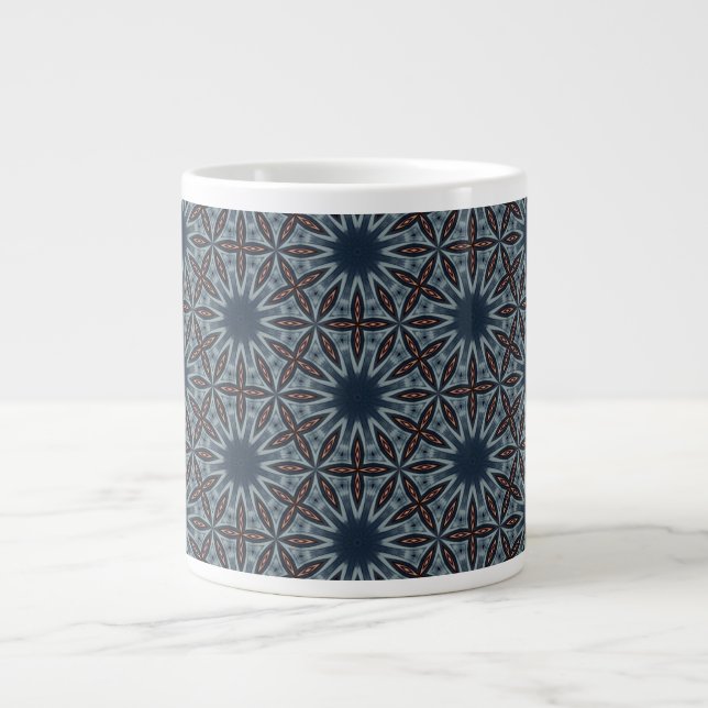 Grande Tasse Treillis Éclaté de Minuit (Devant)