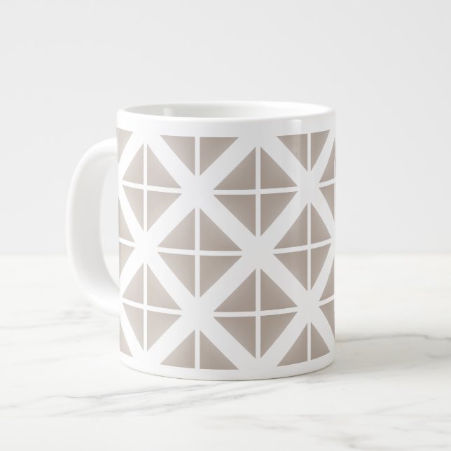 Grande Tasse Triangle Motif tendance beige (Devant gauche)