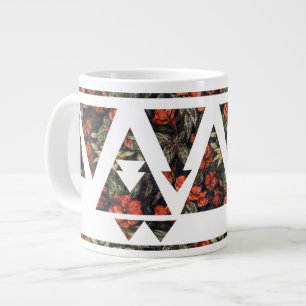 Grande Tasse Triangles et flèches florales