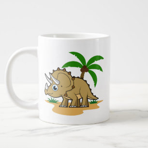 Grande Tasse Tricératops Dans Un Climat Tropical.