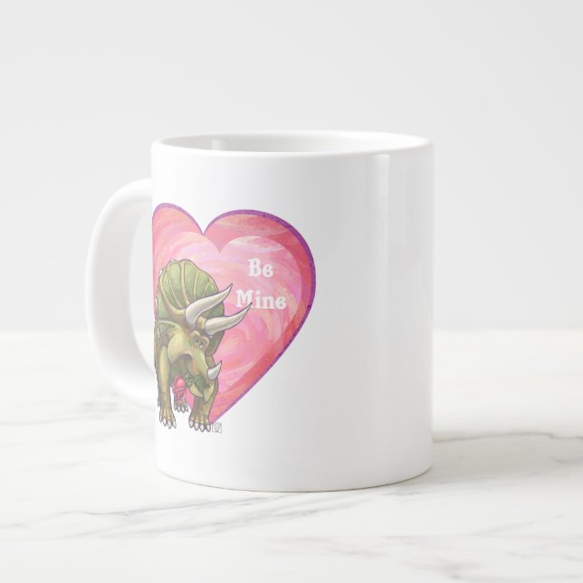 Grande Tasse Tricératops Red Rose Heart (Devant gauche)