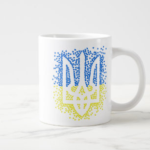 Grande Tasse Trident de l'emblème ukrainien tryzub dispersant l