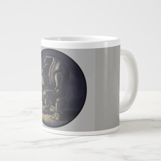 Grande Tasse Triste bouge de sténographe en fer (Devant droit)