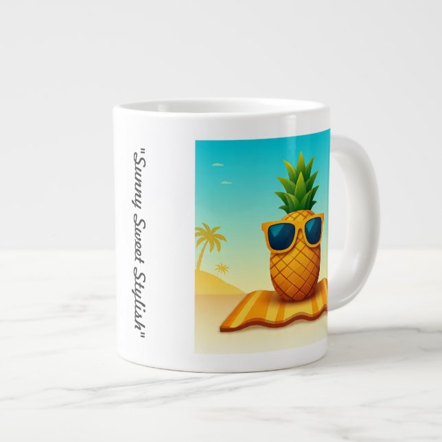 Grande Tasse "Triste Humeur De Plage" (Devant droit)