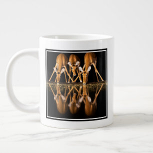 Grande Tasse Trois impalas boivent ensemble la nuit