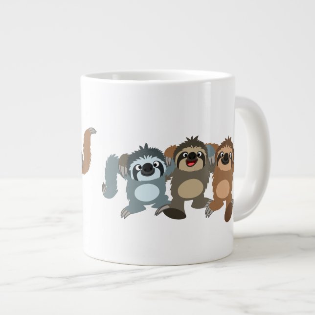 Grande Tasse Trois Jolies fentes de dessin animé (Devant droit)