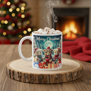 Grande Tasse Trois mignons Nounours Joyeux Noël