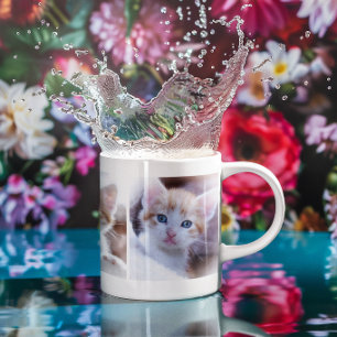 Grande Tasse Trois rangées de collage de photos de famille et d