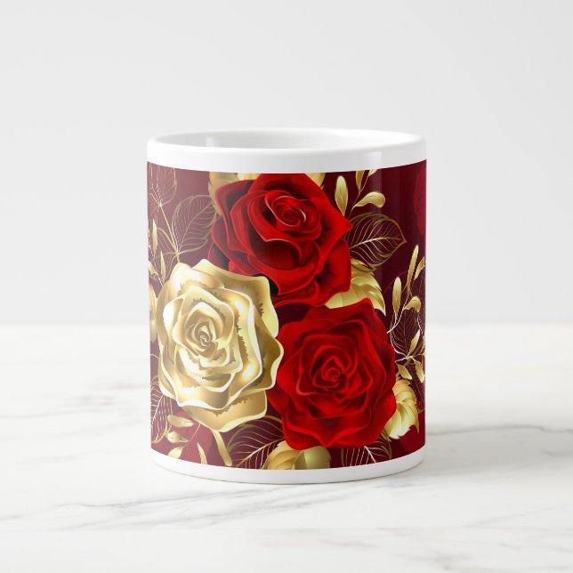 Grande Tasse Trois Roses de bijoux (Devant)