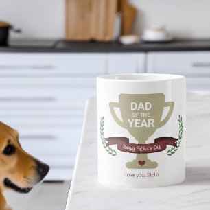 Grande Tasse Trophée Meilleur Papa De L'Année Fête Des Pères