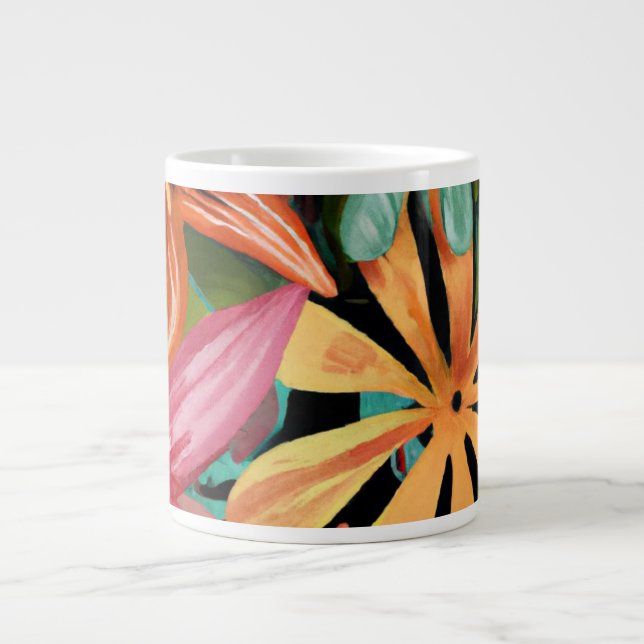 Grande Tasse tropical/hawaïen/floral/fleur (Devant)
