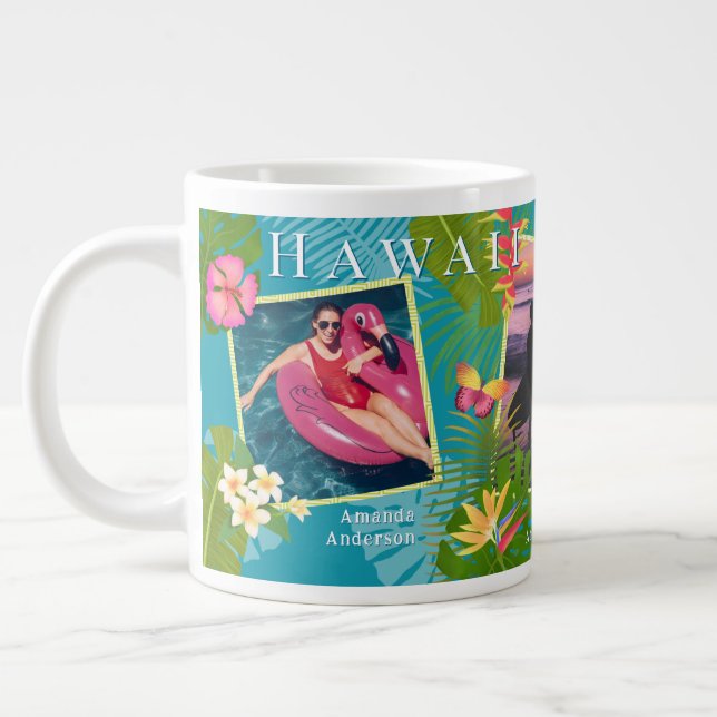 Grande Tasse Tropical Paradise Travel Memories Turquoise (Gauche)