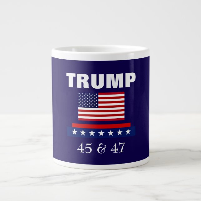 GRANDE TASSE TRUMP MEILLEUR PRÉSIDENT JAMAIS 45 & 47 JUMBO CAFÉ (Devant)
