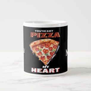 Grande Tasse Tu as Pizza My Heart Black