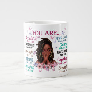 Grande Tasse Tu es beau, jamais seul à prier chrétien.