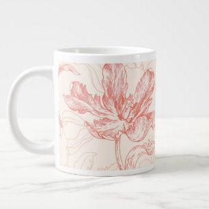 Grande Tasse Tulipe vintage motif floral