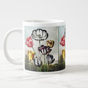 Grande Tasse Tulipes multicolores de style Régence lunatique