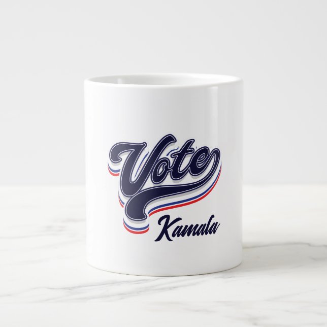 Grande Tasse Typographie des votes - Élections (Devant)