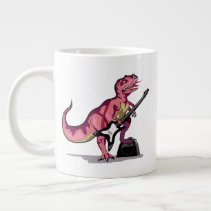 Grande Tasse Tyrannosaurus Rex Jouant La Guitare.