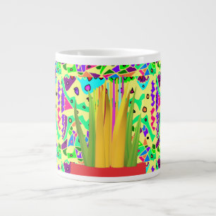 Grande Tasse Un art à motifs bruns surréaliste