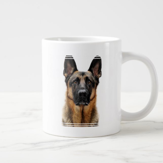 Grande Tasse Un berger allemand assis (Droite)