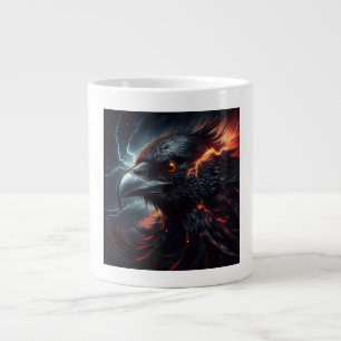 Grande Tasse Un corbeau est entouré de cieux troublés par la fo