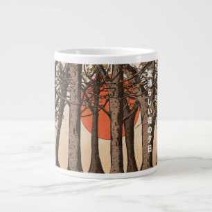 Grande Tasse Un coucher de soleil merveilleux en forêt