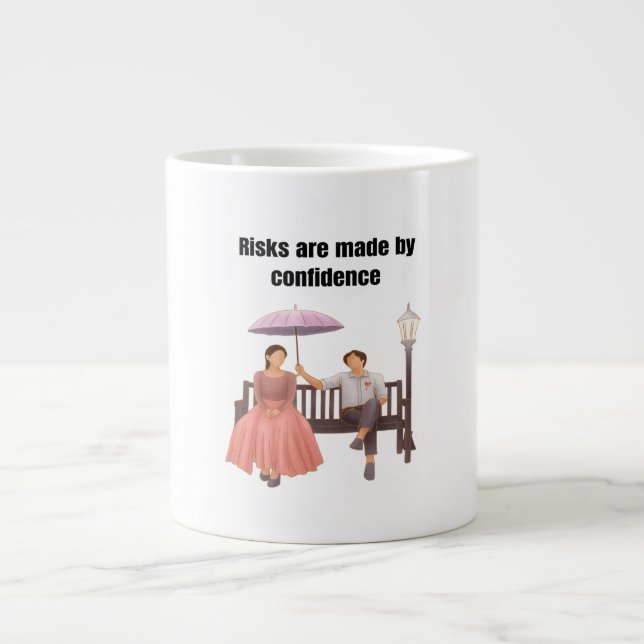 Grande Tasse Un couple romantique aime la boue (Devant)