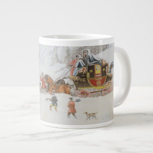 Grande Tasse Un courrier en pleine neige