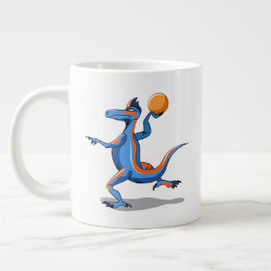 Grande Tasse Un Dessin Iguanodon Jouant Au Basket-Ball.