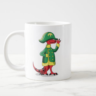 Grande Tasse Un Dessin Tyrannosaur Rex Habillé Comme Napoléon.