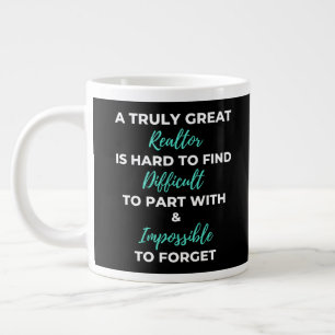 Grande Tasse Un Excellent Agent Immobilier Est Difficile à Trou