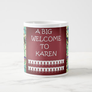 Grande Tasse Un grand accueil Karen mots d'art Abstrait