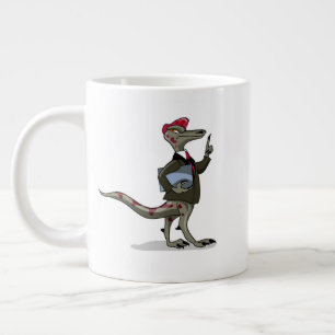 Grande Tasse Un Greffier De Caricature Iguanodon.