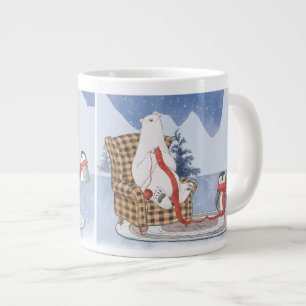 Grande Tasse Un hiver chaud veut Ours Polaire Tricot Écharpe