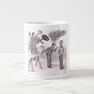 Grande Tasse Un homme en colère pointant un doigt vers un autre