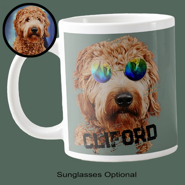 Grande Tasse Un joli Goldendoodle ou votre chien Papa Log Photo (Créateur téléchargé)