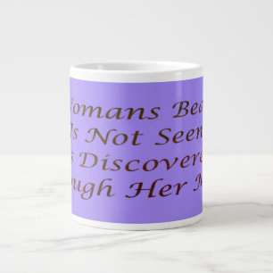 Grande Tasse Un poème de message de beauté pour les femmes insp